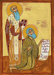 Icon of John Shavteli of Gaenati and Saint Eulogius