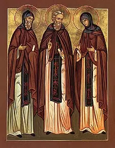 Icon of Schema-monk Cyril and Schema-nun Maria