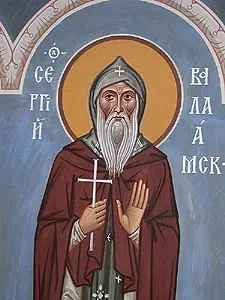 Icon of Sergius and Herman, the Wonderworkers of Valaam