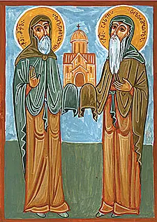 Icon of Saints Michael and Arsenius of Ulompo