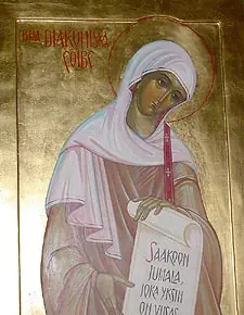 Icon of Phoebe the Deaconess at Cenchreae near Corinth