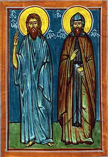Icon of Saints Pimen of Salosi and Anton Meskhi