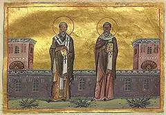 Icon of Isaakios & Meletios of Cyprus