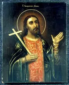 Icon of Kuksha and Venerable Pimen of the Kiev Near Caves