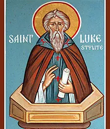 Icon of Luke the New Stylite of Chalcedon