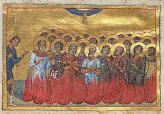 Icon of Peleus and Nilus, Bishops of Egypt, Presbyter Zeno, Patermuthius