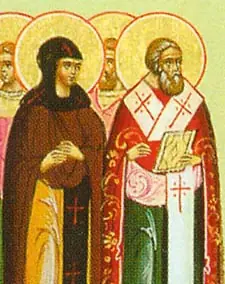 Icon of Athanasios, Venerable Anthousa, and others