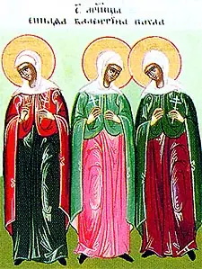 Icon of Virgin Martyrs Ennatha