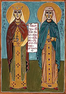 Icon of Saints Salome of Ujarma and Perozhavra of Sivnia