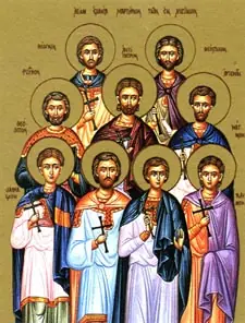 Icon of Nine Martyrs at Cyzicus: Theognes